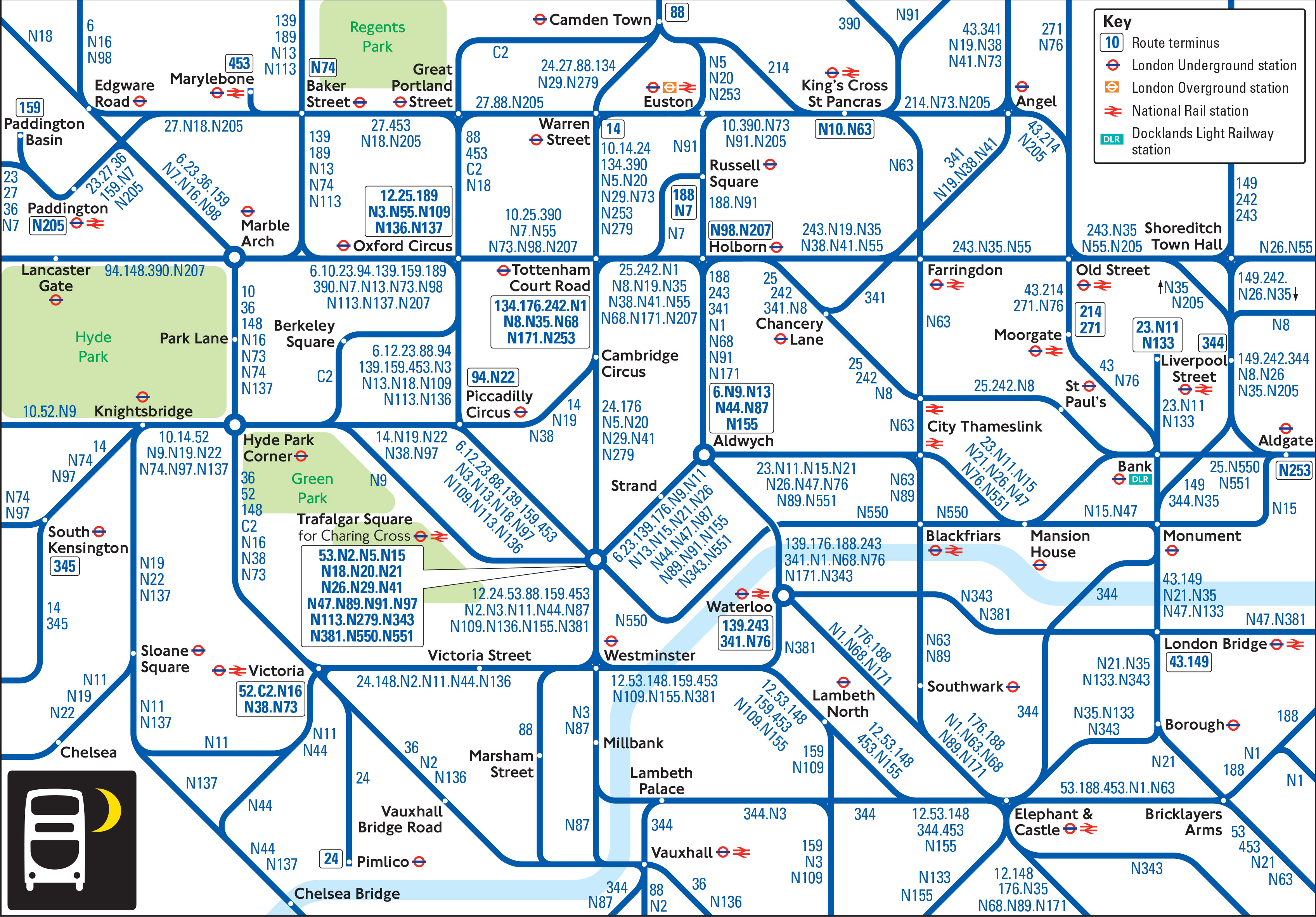 London bus map