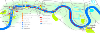 Map of London river Thames tours & cruises with City Cruises