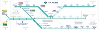 Map of London Docklands Light Railway network