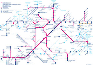 Map of London First Great Western rail network