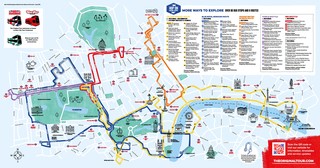 Map of London hop on hop off bus tour with The Original Tour