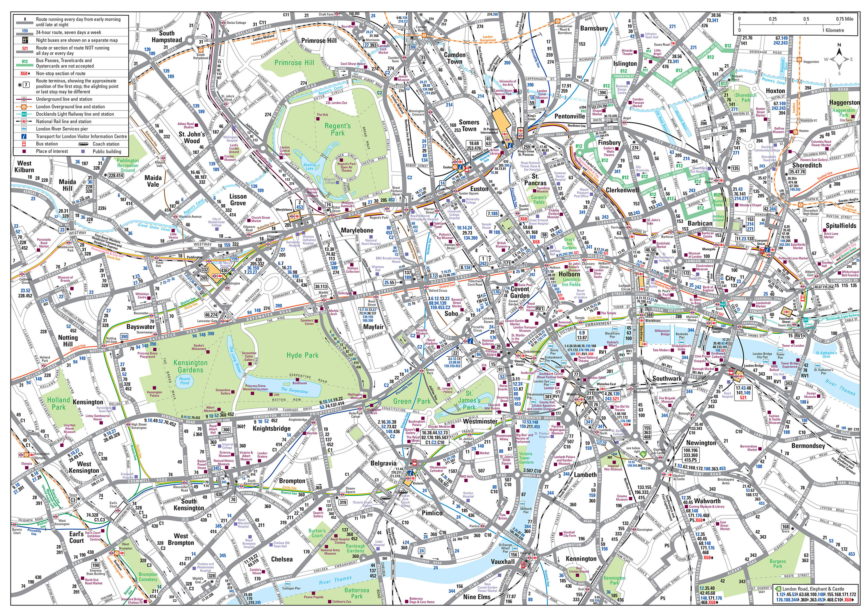 Tfl Bus Map Central London South Carolina Map