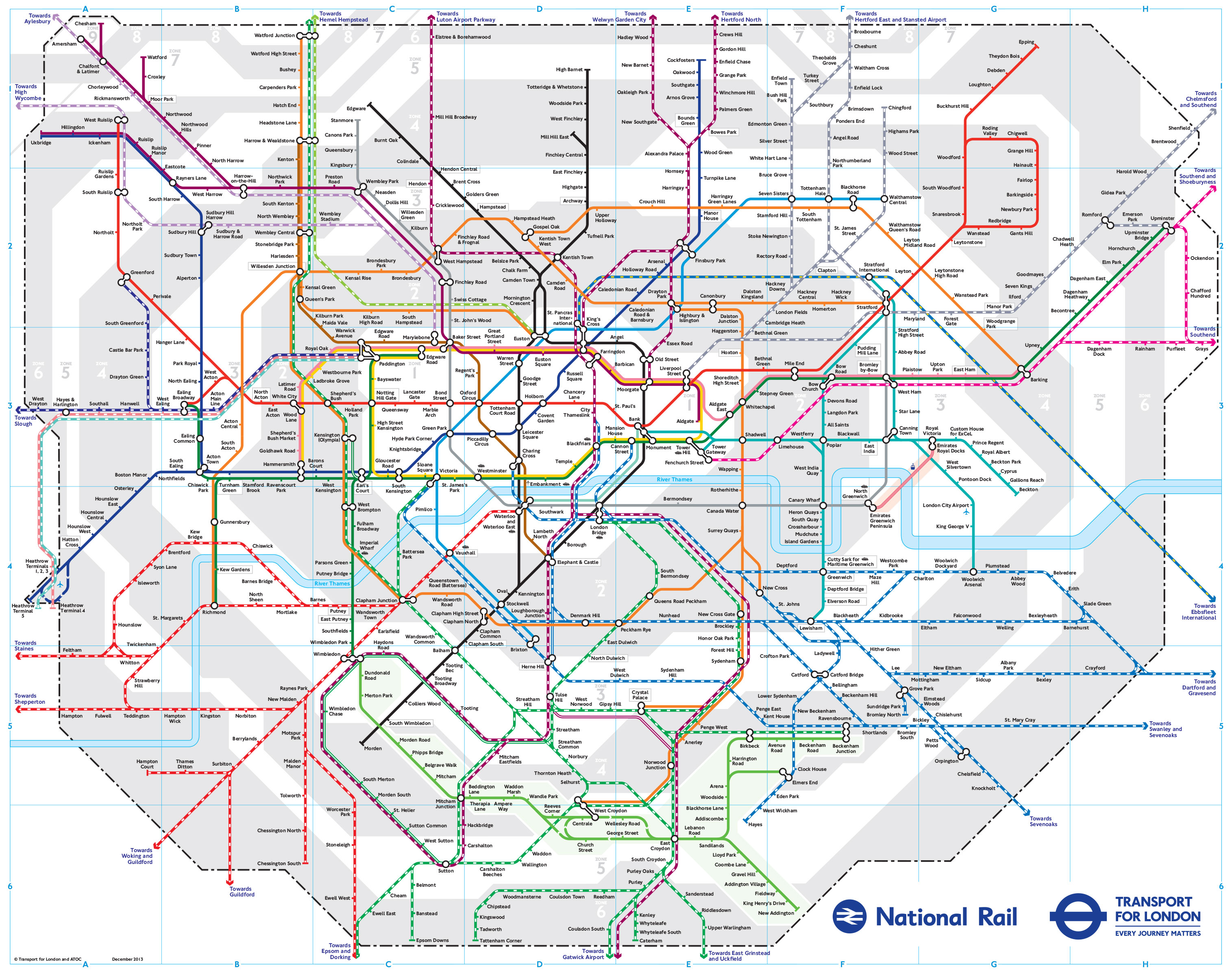 Map Of London Commuter Rail Stations Lines