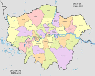 Map of London boroughs, districts & areas
