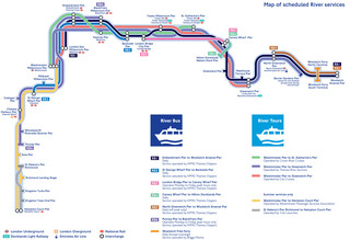 Map of London river bus Network