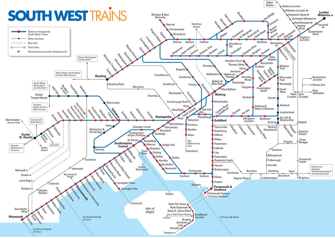 Map of London commuter rail: stations & lines